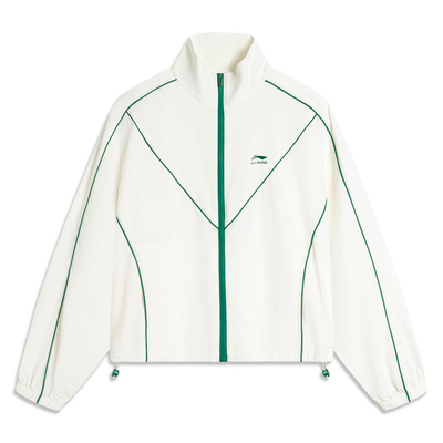 李宁运动潮流系列女子运动风衣宽松型防晒运动外套AFDU540-2-B品