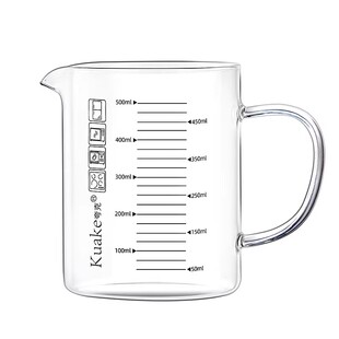 刻度牛奶杯玻璃早餐可微波炉加热牛奶专用杯烘焙带刻度量杯食品级