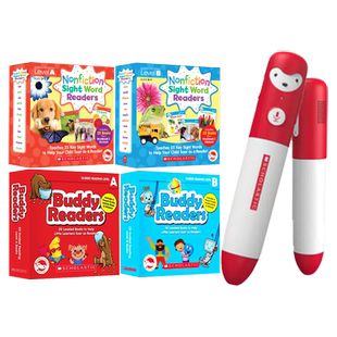 【一起买更划算 送音频 导读课】【点读版】Buddy Readers学乐巴蒂小读者(A+B)+Nonfiction Sight Word高频词(A+B)+点读笔英语启蒙