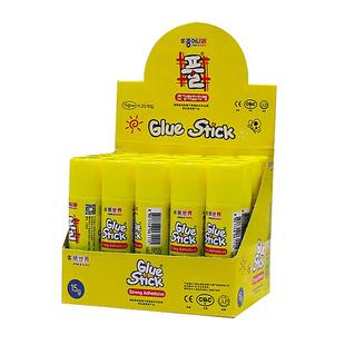 韩国进口纸世界固体胶棒 高粘度强力胶水 无异味速干棒棒胶 儿童幼儿园小学初中生专用办公用固体胶