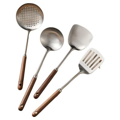 卡罗特不锈钢锅铲家用炒菜铲子漏勺汤勺铲子炒勺304厨房工具套装