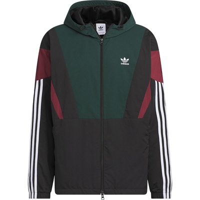 Adidas/阿迪达斯正品三叶草男士经典时尚拼接连帽夹克外套KC3125