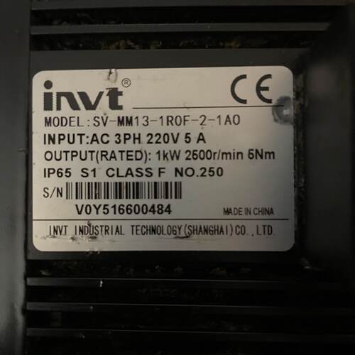 【议价-可维修】 INVT SV-MM13-1ROF-2-1AO 伺服电机  /均有货