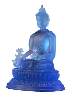 信扬琉璃居家贴金药师佛