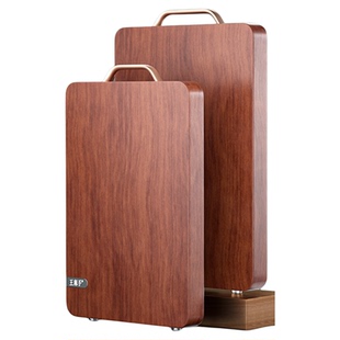 王麻子黑金花梨木砧板家用实木抗菌防霉整木菜板厨房专用双面案板