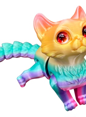 3D打印可爱呆萌猫咪尾巴摆件
