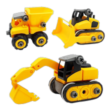 儿童拆装工程车拧螺丝组装玩具可拆卸拼装益智套装男孩挖土推土机