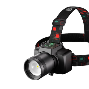 头灯2025新款强光超亮充电头戴式户外登山野外手电筒激光照明灯