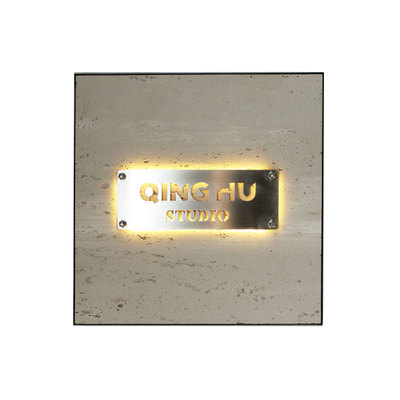 办公室背景牌门牌定制感应发光灯