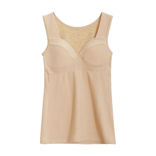 秋冬热卡丝锁温无痕保暖吊带女背心式蚕丝修身内搭加绒防寒打底衫