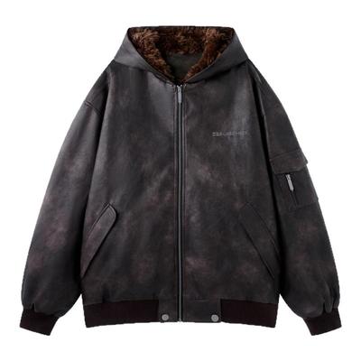 BJHG复古做旧皮外套飞行夹克