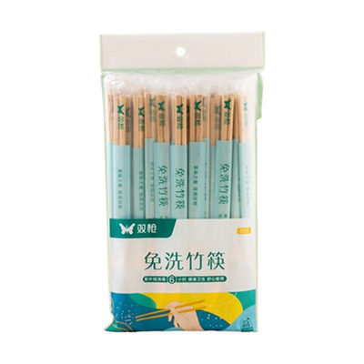 双枪一次性筷子独立包装竹筷家用露营快餐卫生外卖打包方便餐具