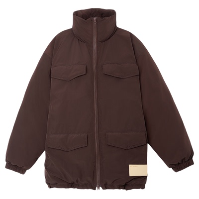 冬季中长款派克鹅绒羽绒服