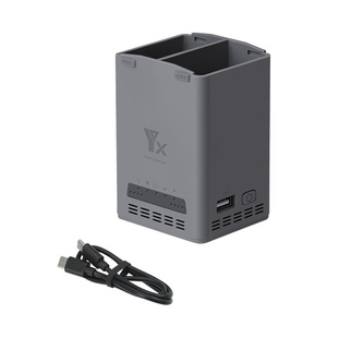 适用大疆Mini 5pro/4/3电池双向充电管家充电器电量显示快充双槽