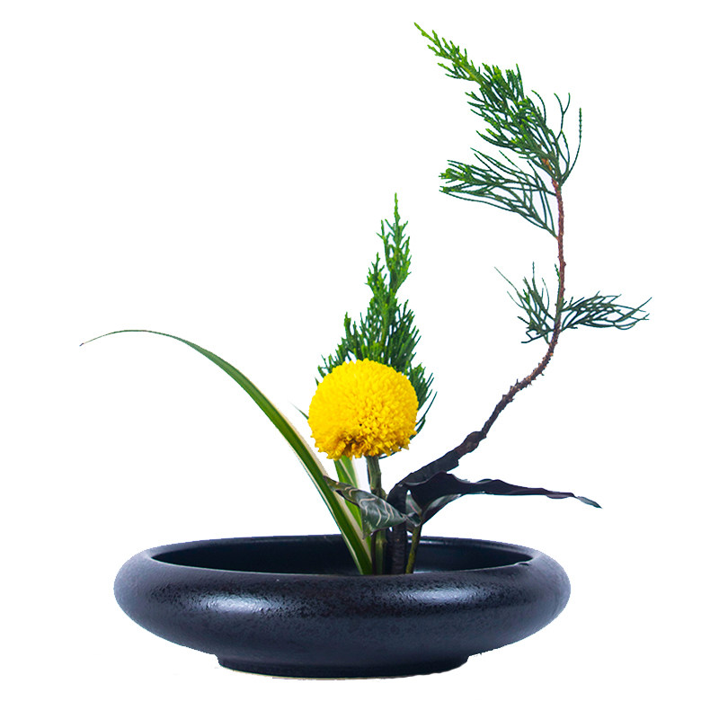 插花器皿花盆花盘陶瓷室内家用