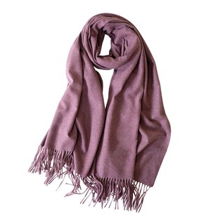 纯色百搭仿羊绒围巾女2025新款冬季外搭大披肩高级感棕色围脖男士