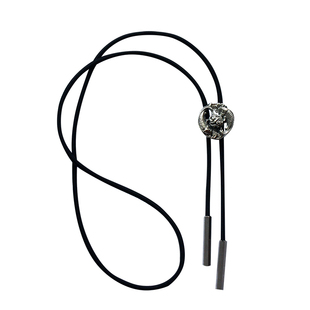 双鱼戏珠 铜质手铸雕刻波洛领带 男 皮绳BOLOTIE复古西部领绳