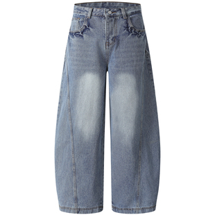 From Mars 街头嘻哈 牛仔裤男女美式高街痞帅长裤子潮牌宽松休闲