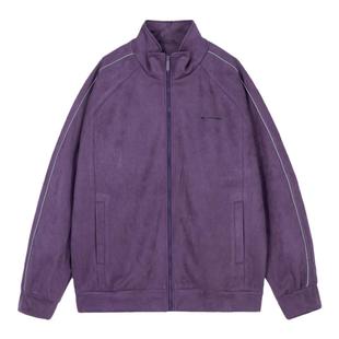 BJHG不计后果美式夹克外套男秋冬休闲情侣反光麂皮绒休闲棒球服女