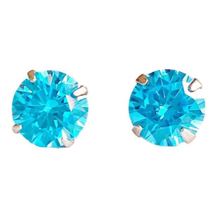 海蓝色锆石耳钉女2026年新款爆款小众耳骨钉高级感耳饰养耳洞耳环