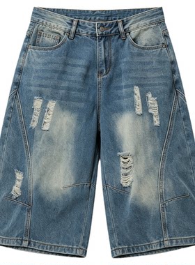 Dickies复古七分牛仔裤男款夏季