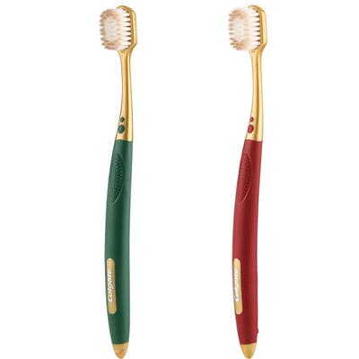 高露洁宽头超细软毛牙刷去渍专用