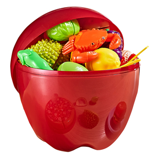 水果切切乐玩具儿童仿真蔬菜宝宝可啃咬可剥皮榴莲苹果婴儿掰掰乐