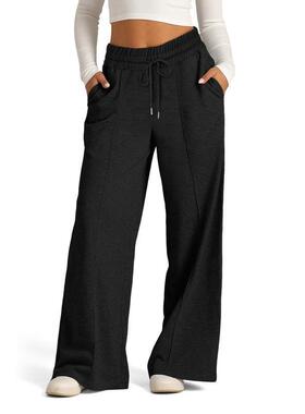 Z 11126 Women's drawstring wide leg pants 女系绳收腰阔腿休闲