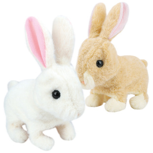 儿童电动小白兔毛绒玩具会说话走路叫的仿真公主兔子玩偶公仔女孩