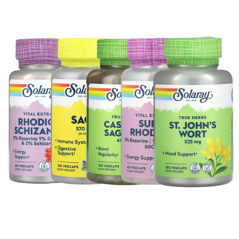 Solaray扫罗玛布尔根山楂提取物酸樱桃五味子鼠李皮鼠尾草芹菜籽