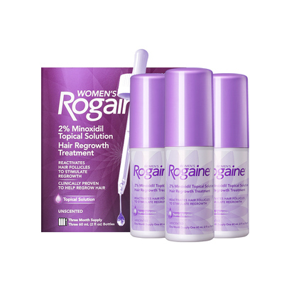 【自营】美国Rogaine/培健米诺地尔2%生发液进口女士增密60ml*3瓶