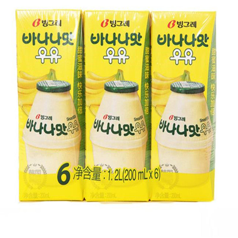 韩国进口饮料香蕉牛奶