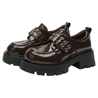 星期六英伦风黑色乐福鞋