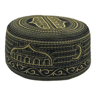 礼拜帽男士帽子男夏季回族男士帽子回回新款民族风表演帽回民帽