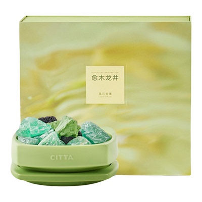 中国美院杭州龙井扩香晶石晨雾精油香氛茶味香薰礼盒无火晶石礼盒