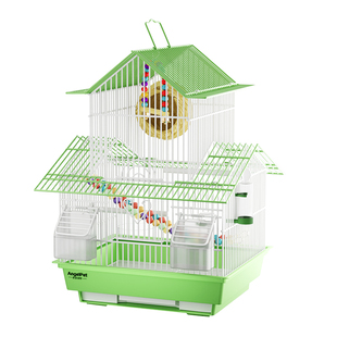 鸟笼虎皮鹦鹉笼子专用豪华别墅牡丹大号新型金属家用文鸟珍珠用品