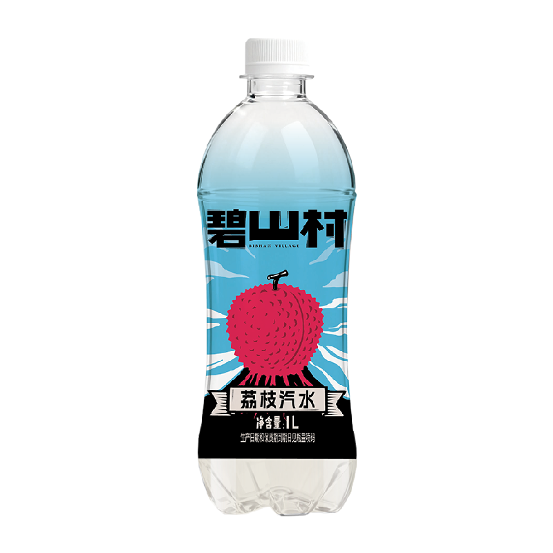 碧山村荔枝味汽水解腻解辣1L