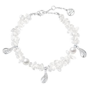 ZEGL真柳设计师时雨系列白水晶手链秋冬手串女轻奢小众精致饰品