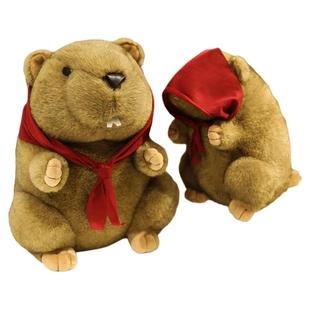 哪咤电影会叫玩偶土拨鼠挂件公仔龅牙鼠毛绒玩具创意搞怪生日礼物