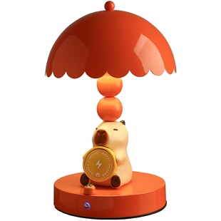 卡皮巴拉台灯无线充电创意卧室家居装饰品摆件结婚生日礼物情人节