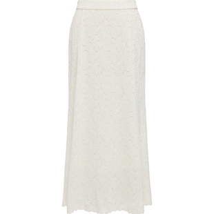 EP雅莹高端系列 气质高腰褶艺鱼尾米色半身裙 2025夏季新款3304