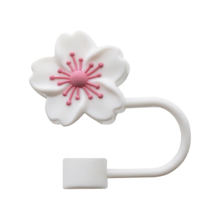 8-10mm硅胶海棠吸管帽大口径花朵吸管塞stanley水杯吸管套防尘塞