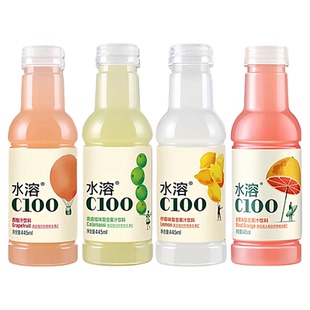 农夫山泉水溶C100复合果汁饮料445ml整箱柠檬血橙西柚味青皮桔味