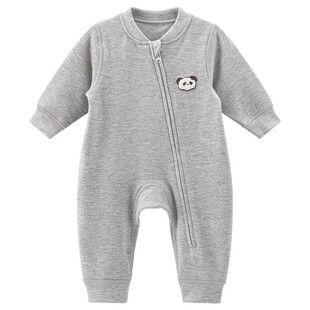 男女宝宝长袖连体衣冬季蚕丝羊毛微绒保暖婴幼儿哈衣爬爬服春秋装