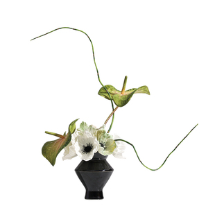 花小只 现代新中式仿真花艺陶瓷花器琇舞 酒店会所洽谈桌台面摆件