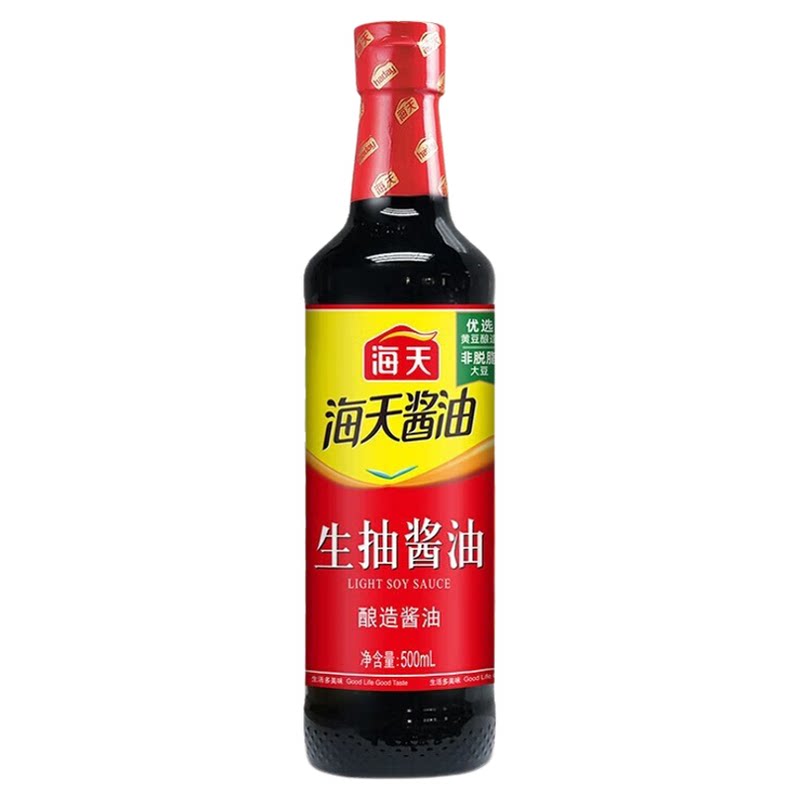 海天生酱油500ml家用酿造酱油