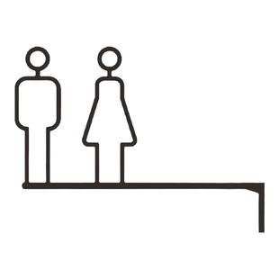 高档铝合金个性洗手间侧挂标识商场公共厕所wc门口挂牌无障碍间残卫酒店民宿洗手间指示牌指引牌室内导视设计