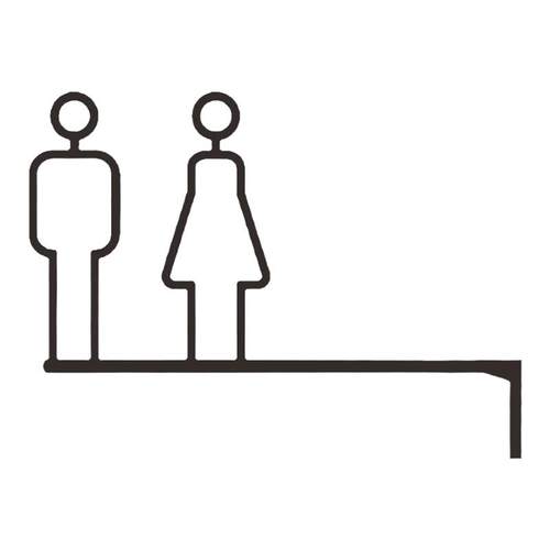 高档铝合金个性洗手间侧挂标识商场公共厕所wc门口挂牌无障碍间残卫酒店民宿洗手间指示牌指引牌室内导视设计