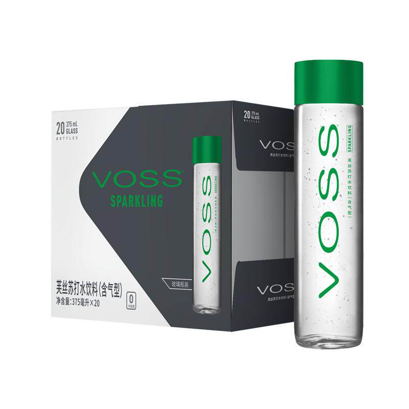 VOSS芙丝苏打水饮料（含气型）375ml*20瓶（玻璃瓶）