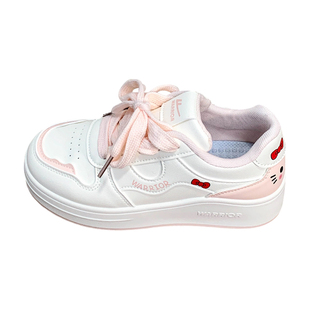 回力卡通厚底小白鞋女春季新款学生百搭鞋子小众原创女鞋增高板鞋